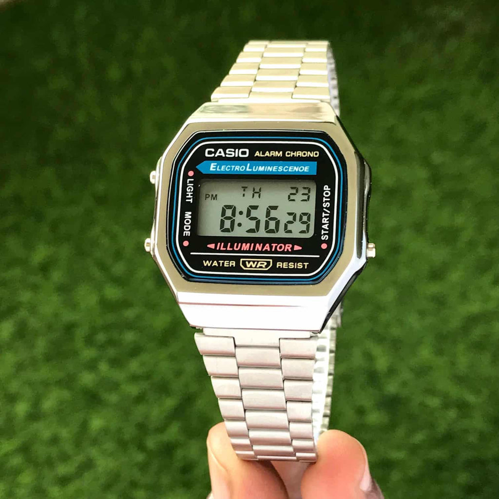 Casio Vintage Retro Collection Digital Watch A168WA-1YES Silver Unisex Watch