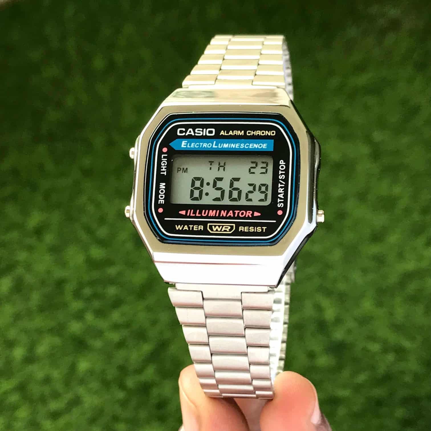 Casio Vintage Retro Collection Digital Watch A168WA-1YES Silver Unisex Watch