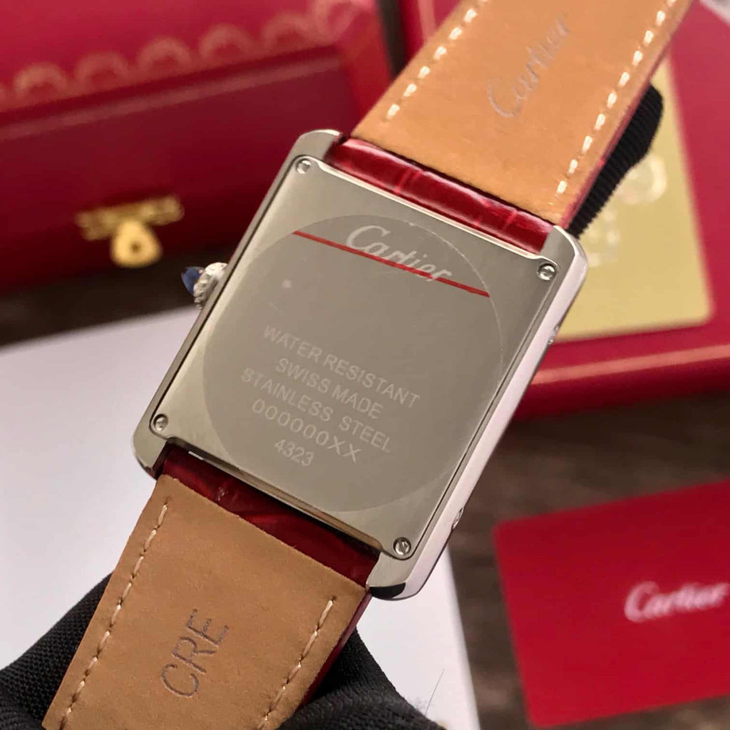 Cartier Tank Premium Unisex Watch – Red Dial Edition