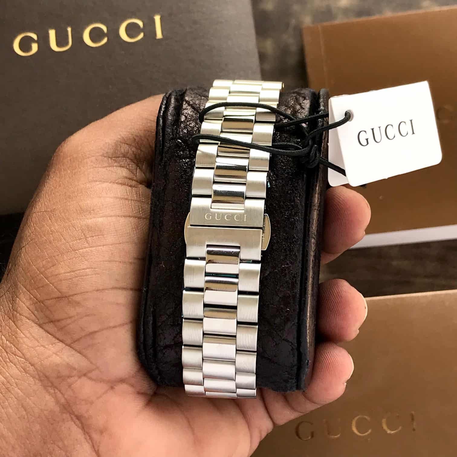 Gucci G-Timeless 40mm Silver Black Dial Automatic Mens Watch