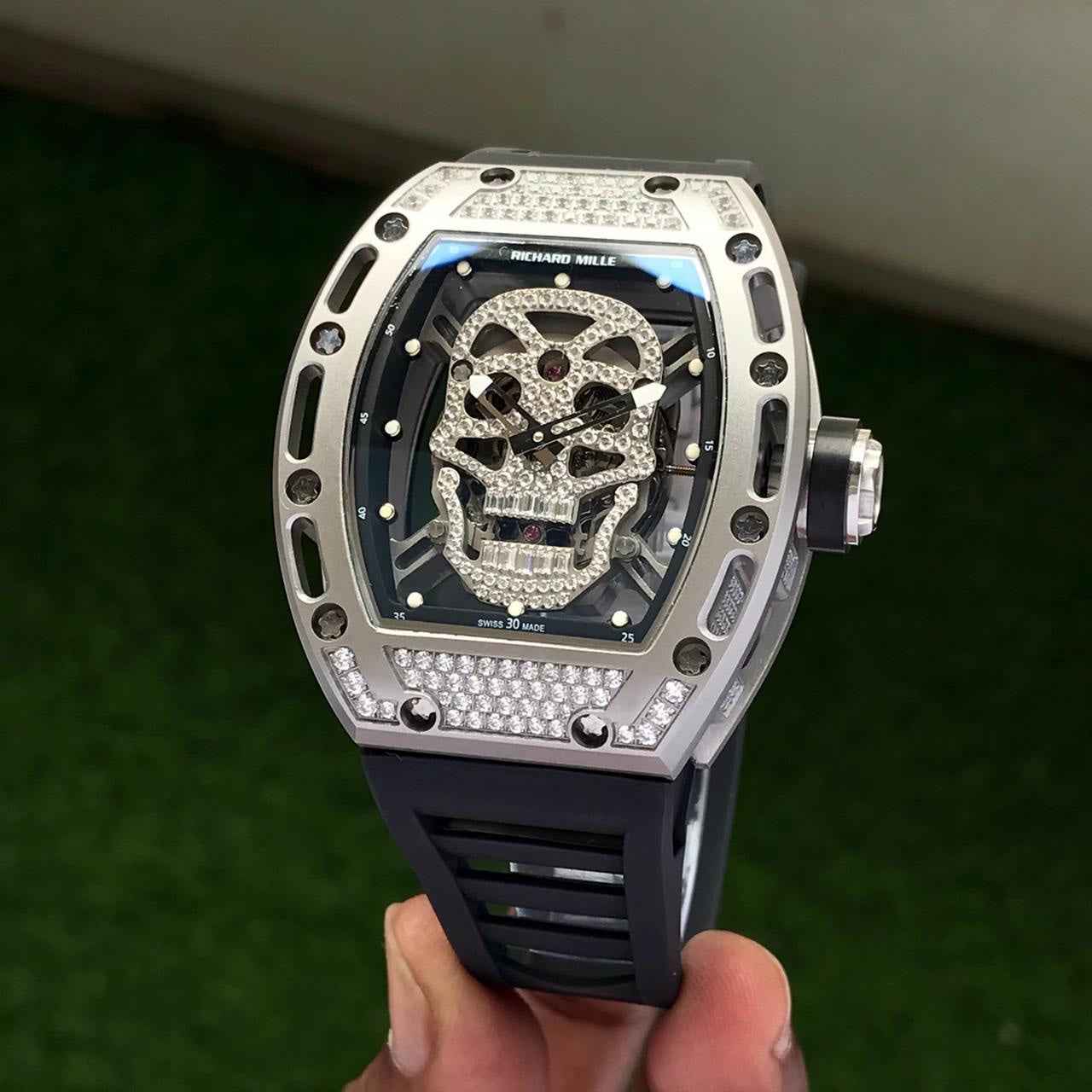 Richard Mille RM052 Skull White Diamond Semi ETA Machinery