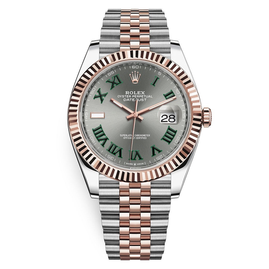 Rolex Date-just Roman Jubilee 41mm Steel and Everose Gold Swiss ETA Men’s Watch