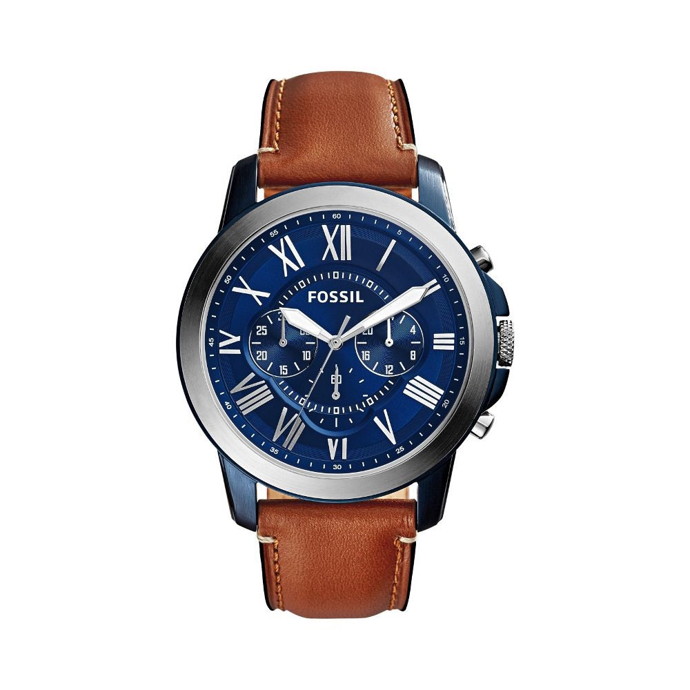 Fossil Grant FS5151 Quartz Stainless Steel and Leather Chronograph Mens Watch