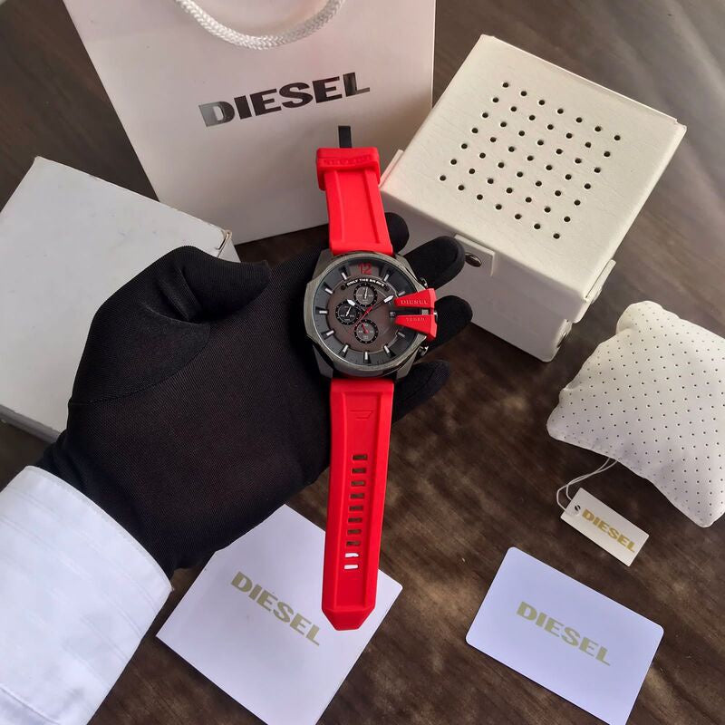 Diesel DZ4427 Japanese Quartz Machinery Silicon Strap Mens Watch