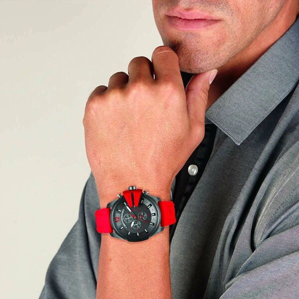 Diesel DZ4427 Japanese Quartz Machinery Silicon Strap Mens Watch