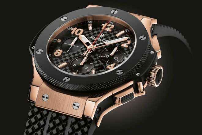 Hublot Big Bang Rosegold Black Swiss ETA Automatic Mens Watch