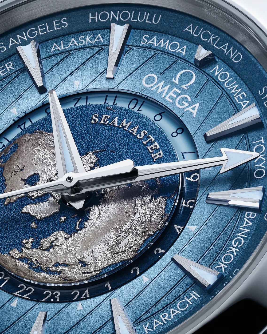 Omega Aqua Terra World Map Dial Automatic Mens Watch