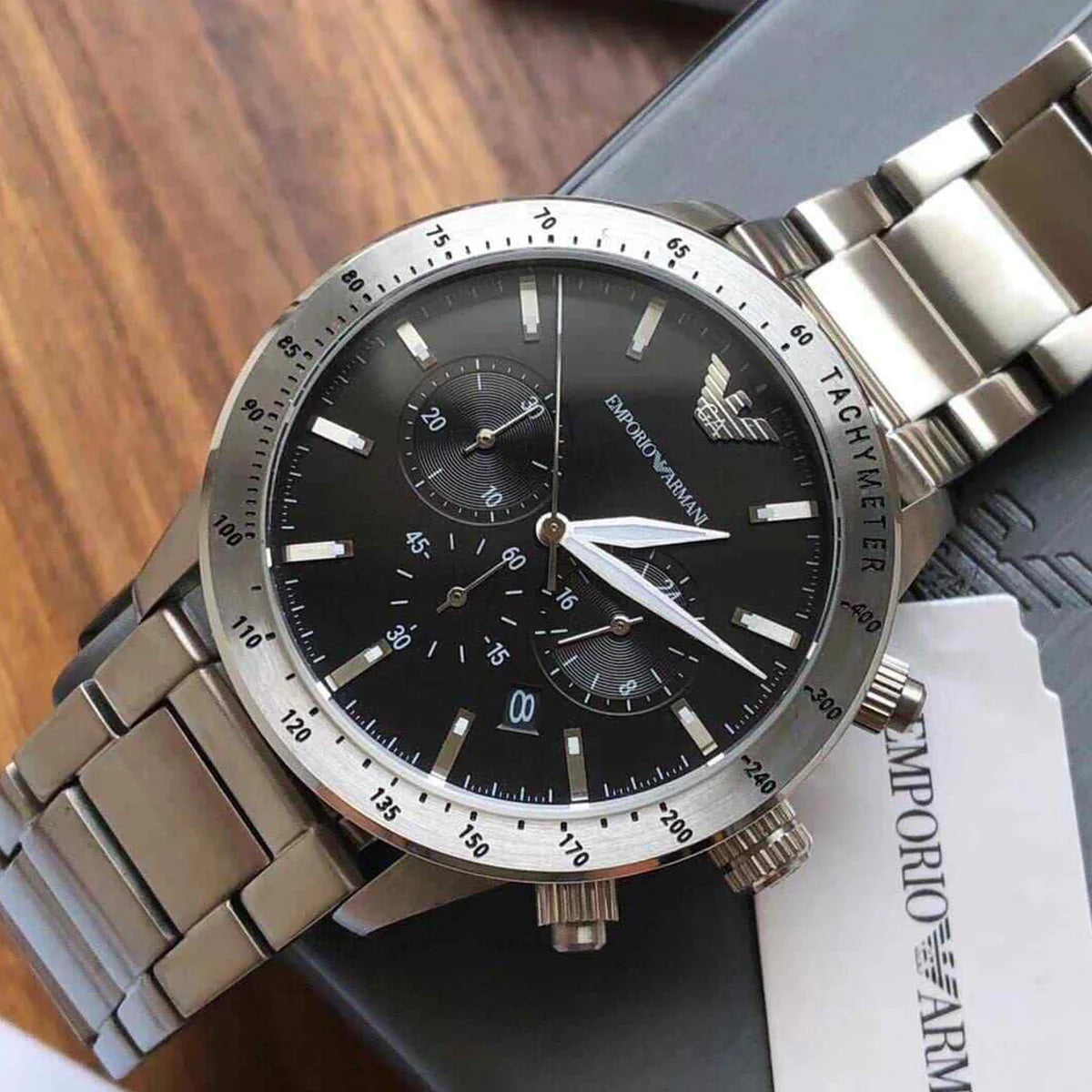 Emporio Armani AR11241 Analog Stainless Steel Black Dial Men’s Watch