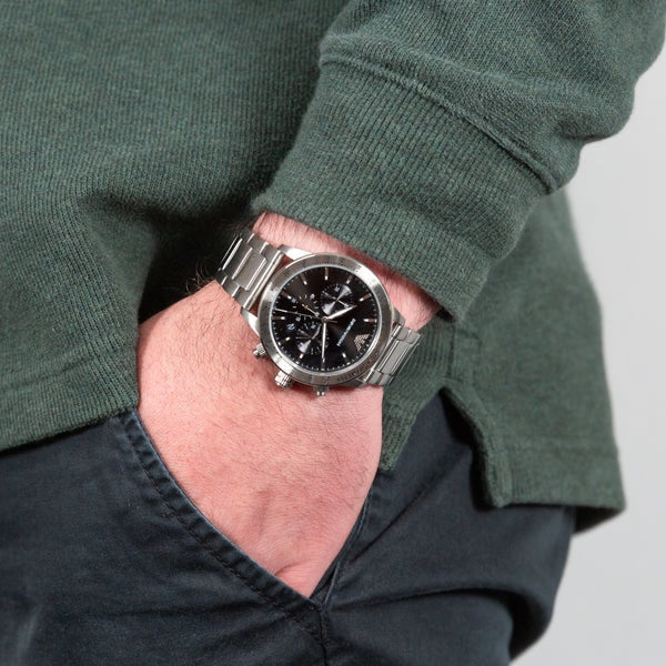 Emporio Armani AR11241 Analog Stainless Steel Black Dial Men’s Watch