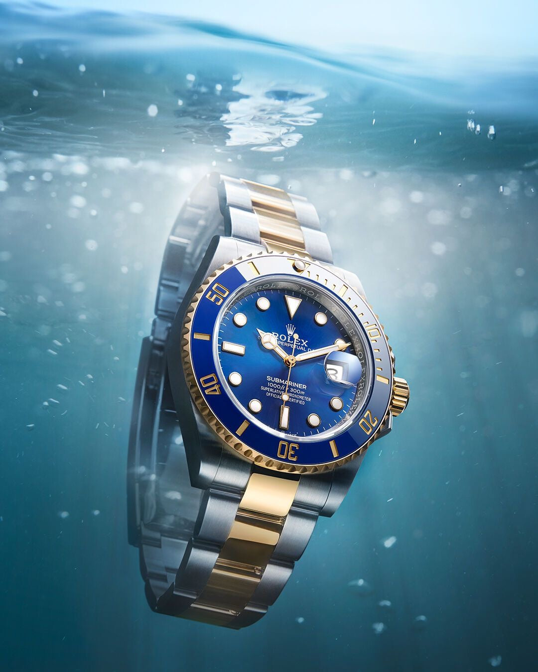 Rolex Submariner Two Tone Blue Dial Japanese Master Quality Automatic Men’s Watch