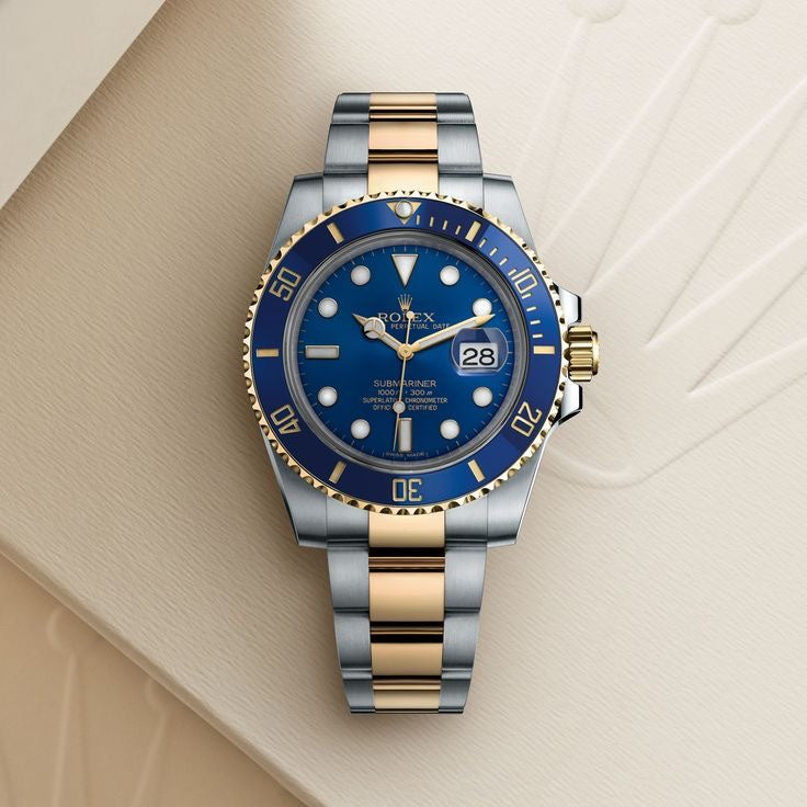 Rolex Submariner Two Tone Blue Dial Japanese Master Quality Automatic Men’s Watch