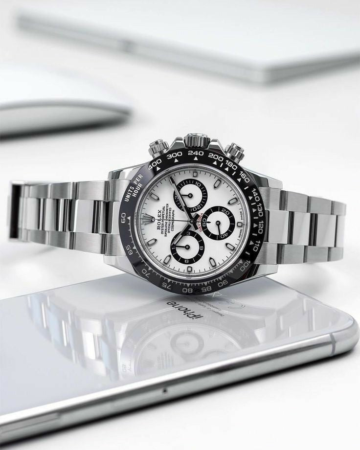 Rolex Daytona Panda Stainless Steel White Dial Japanese Master Quality Automatic Men’s Watch