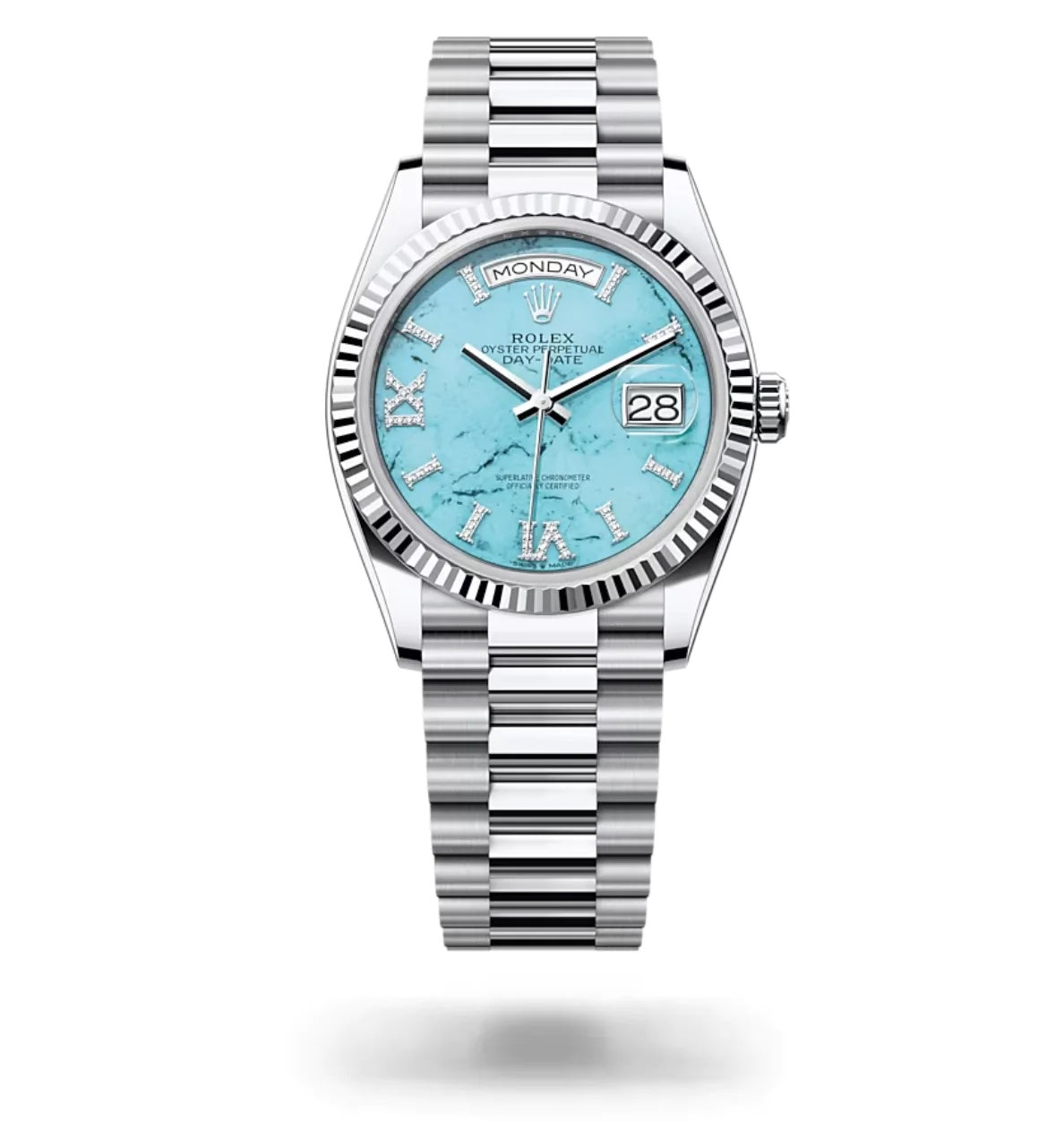 Rolex Day Date Stainless Steel Sky Blue Dial Japanese Automatic Master Quality Men’s Watch