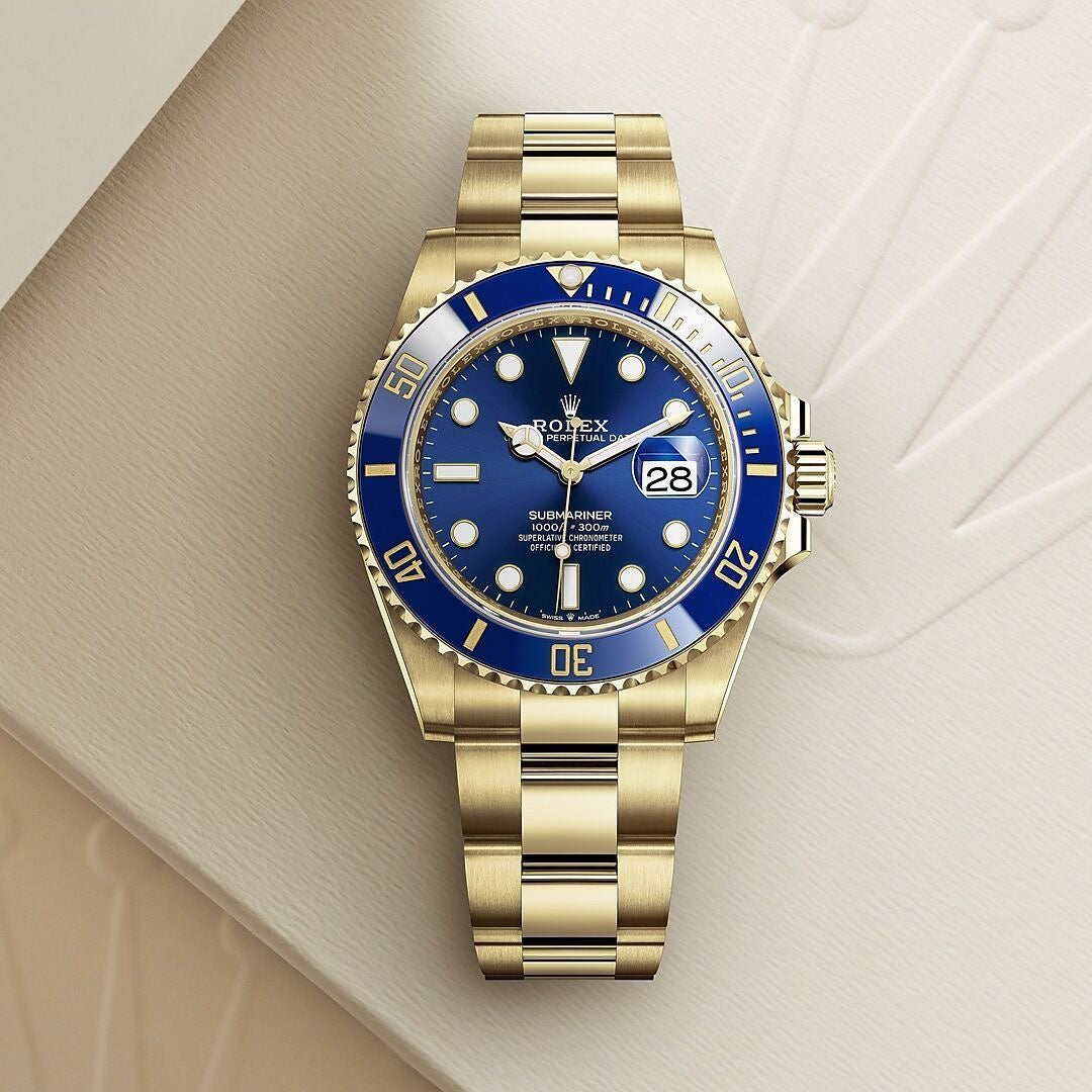 Rolex Submariner Full Gold & Blue Dial Japanese Master Quality Automatic Men’s Watch