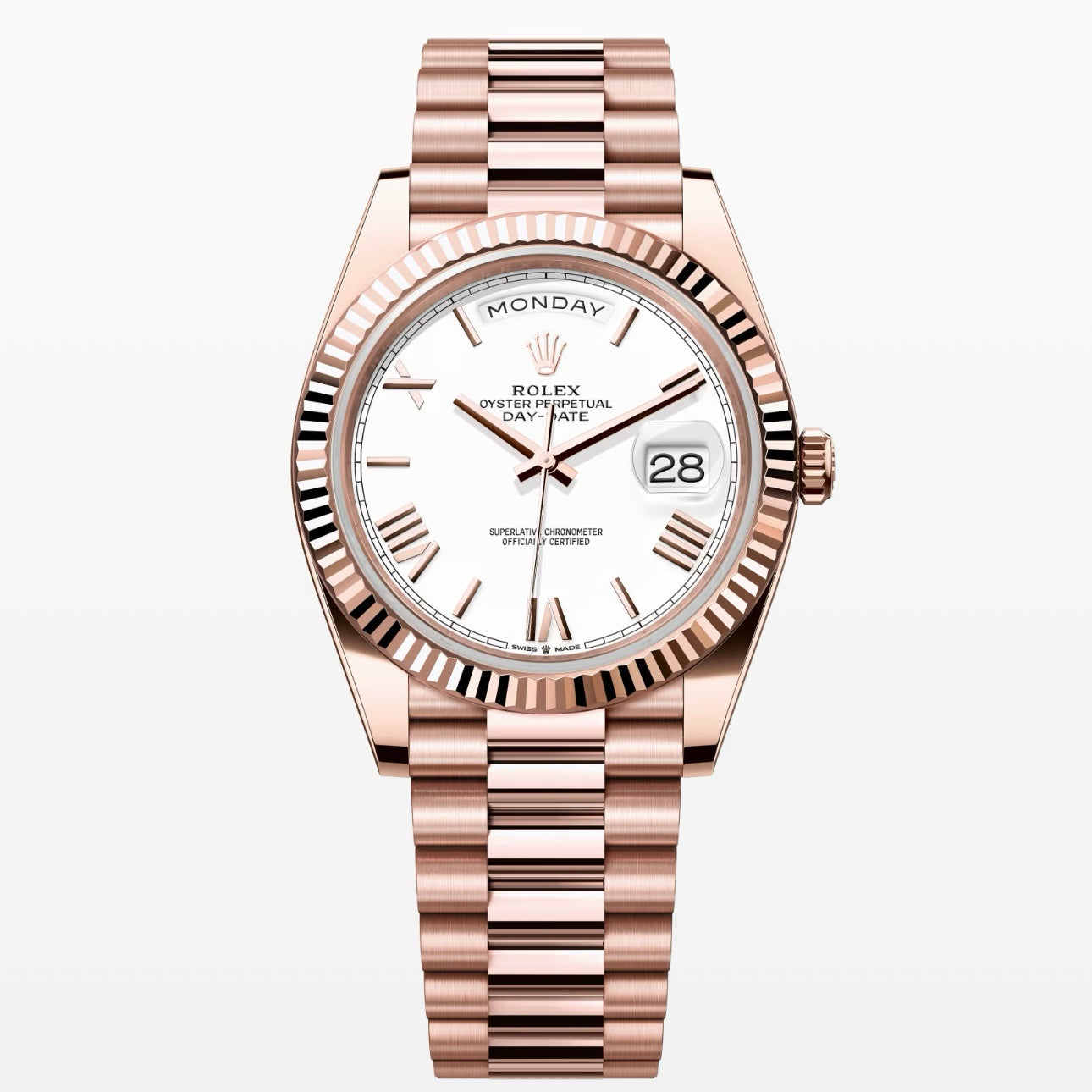Rolex Day Date EverRosegold White Dial Super Swiss ETA Movement 1:1 Automatic Men’s Watch