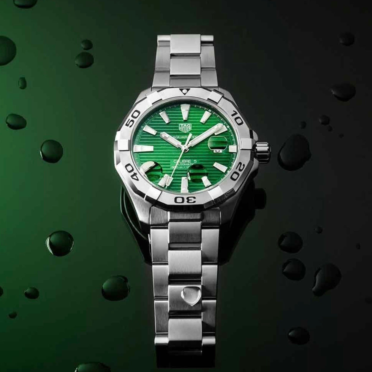 TAG HEUER Men’s Aquaracer Calibre 5 43mm Green Dial Watch Japanese Automatic Master Quality Men’s Watch