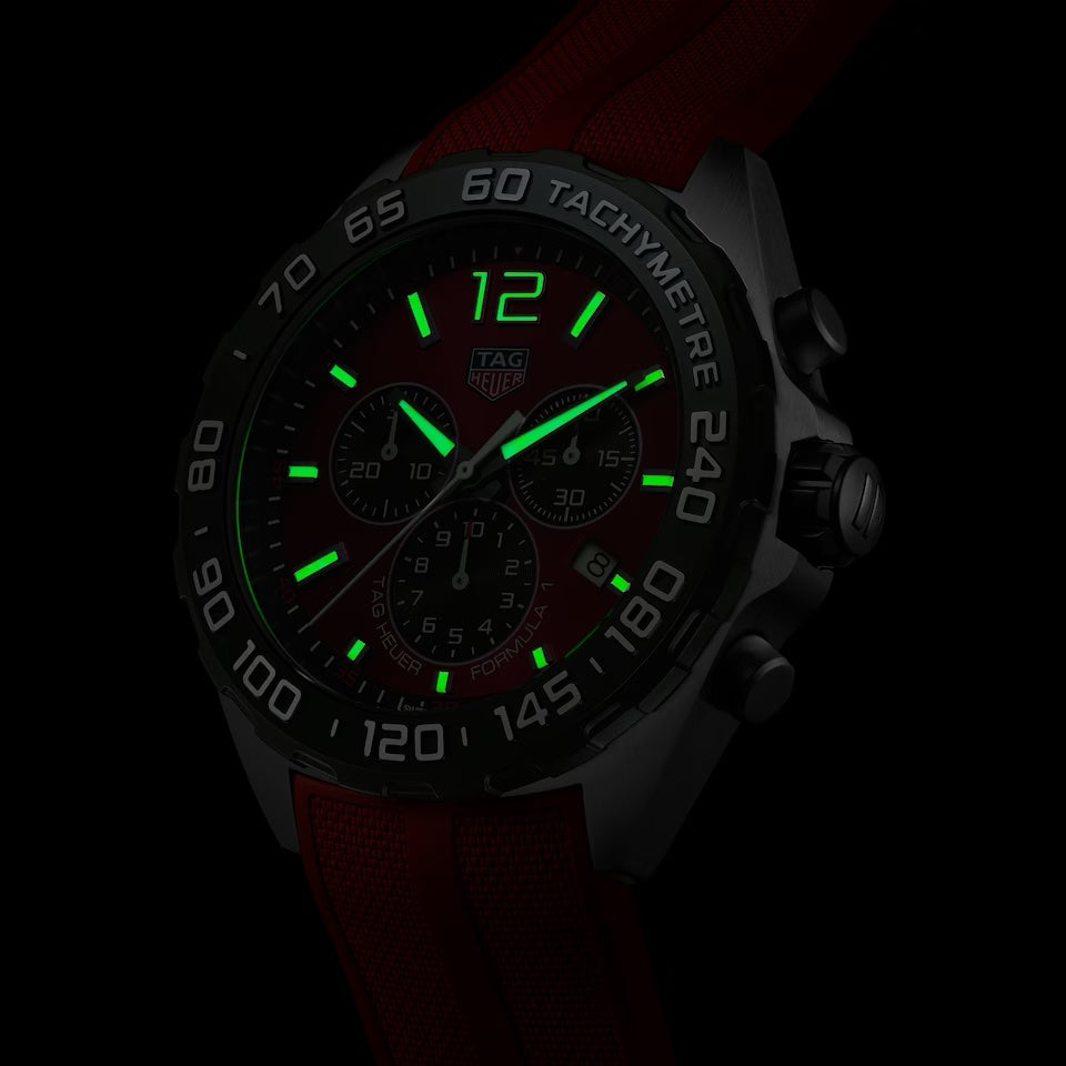Tag Heuer Formula 1 Red Stainless Steel Japanese Quality Quartz Chronograph Master Quality Men’s Watch