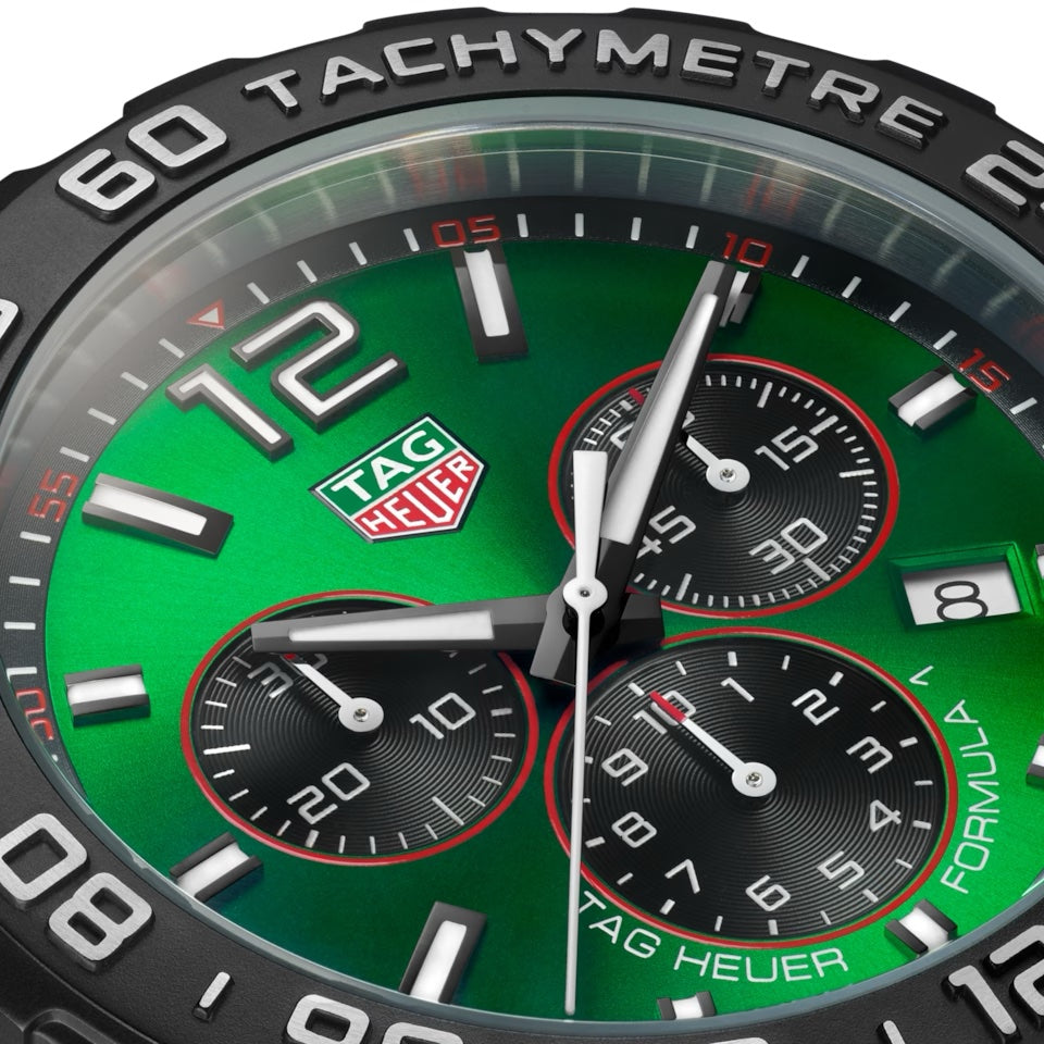 Tag Heuer Formula 1 Green Stainless Steel Japanese Quality Quartz Chronograph Master Quality Men’s Watch