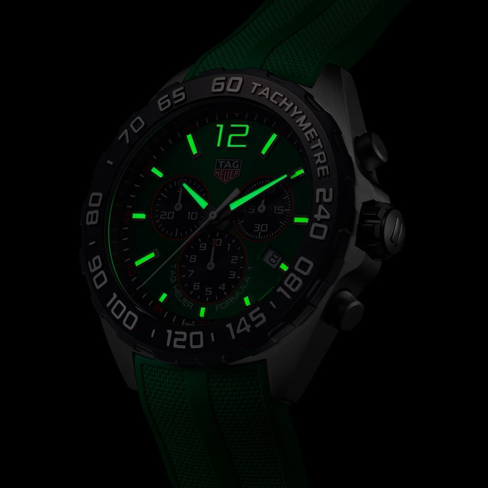Tag Heuer Formula 1 Green Stainless Steel Japanese Quality Quartz Chronograph Master Quality Men’s Watch
