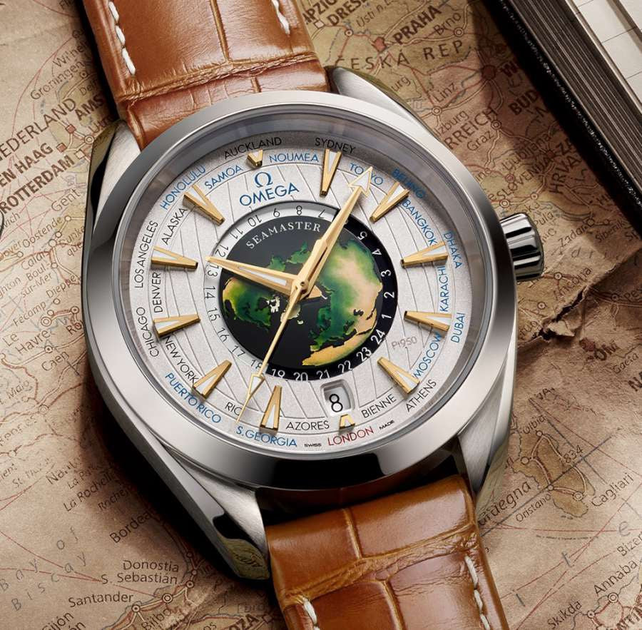 Omega Aqua Terra Co‑Axial Master Chronometer World timer Japanese Automatic Men’s Watch