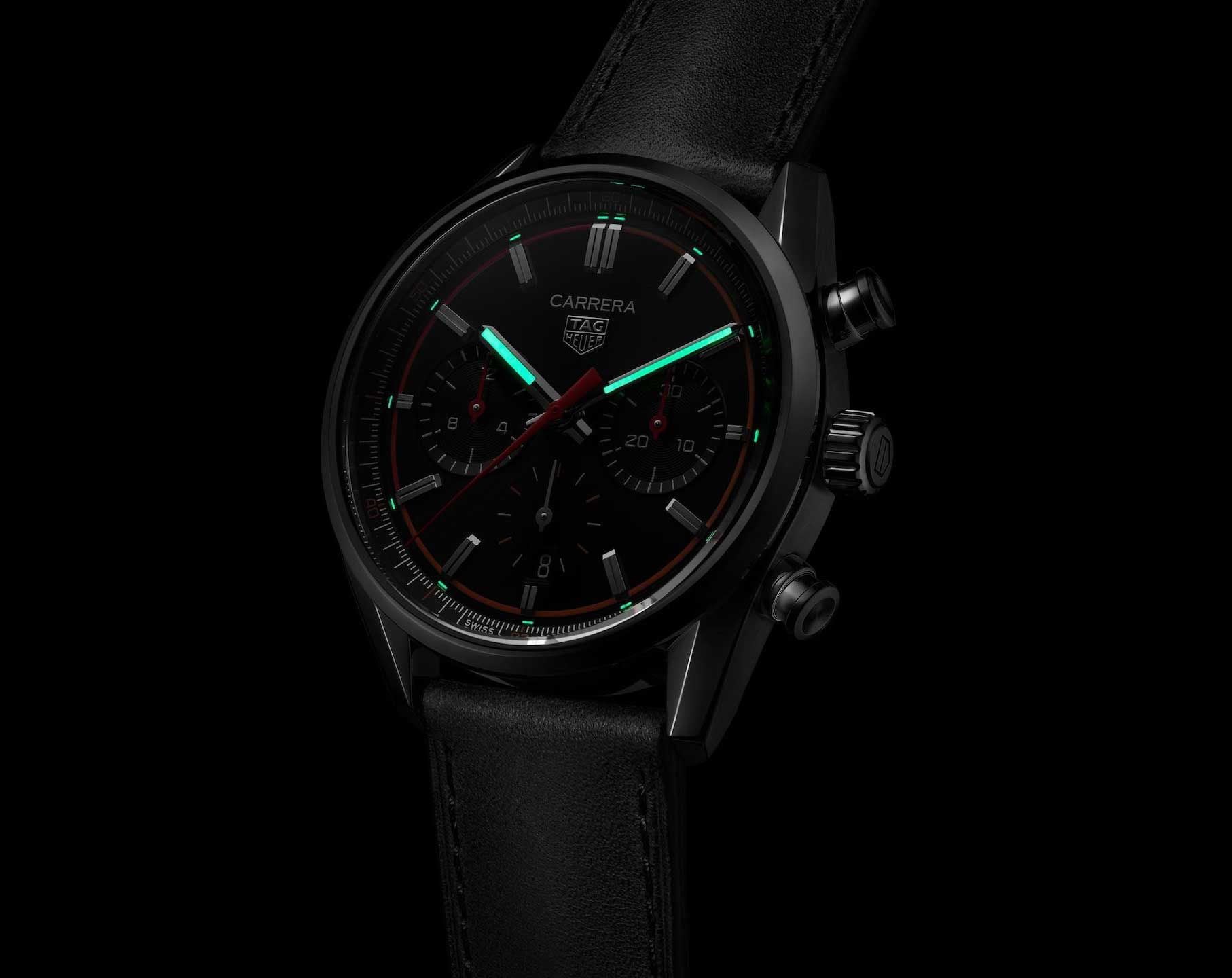 Tag Heuer Carrera Japanese Machinery Black Dial Master Quality Mens Watch