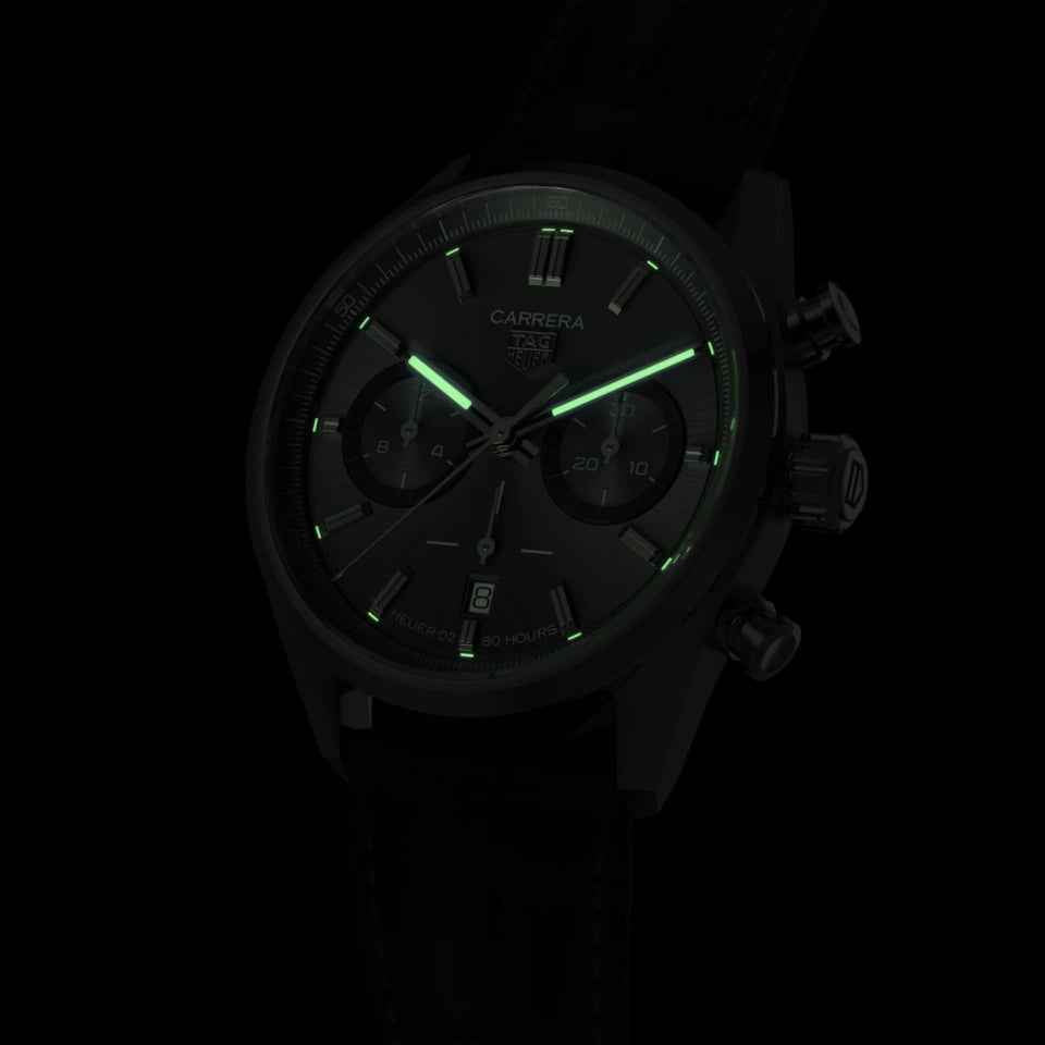 Tag Heuer Carrera Japanese Machinery Grey Dial & Brown Leather Strap Master Quality Mens Watch