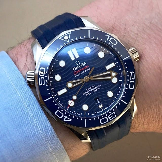 Omega Seamster Co-Axial Japanese Full Blue Automatic Mens Watch