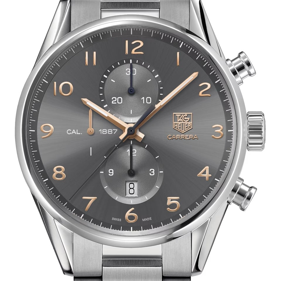 Tag Heuer Grand Carrera 1857 Stainless Steel Grey Dial Japanese Quality Men’s Watch
