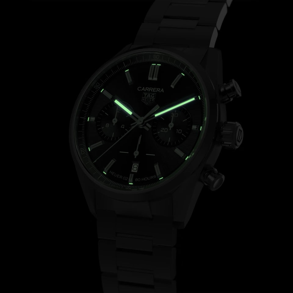 Tag Heuer Grand Carrera Black Dial & Stainless Steel Strap Japanese Master Quality Men’s Watch