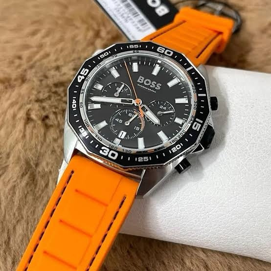 HUGO BOSS 1513970 Orange Silicon Men’s Watch