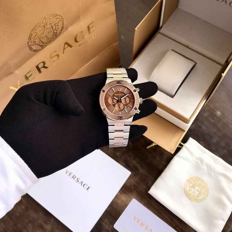 VERSACE VEZ900421 Chronograph Rose gold Dial Mens Watch