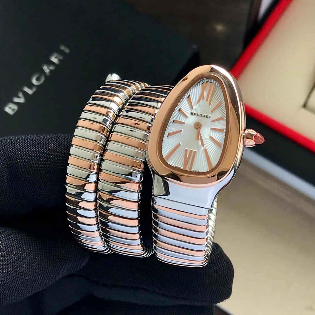 Bvlgari Serpenti Tubogas White Dial Premiums Women’s s Watch - Therealtime