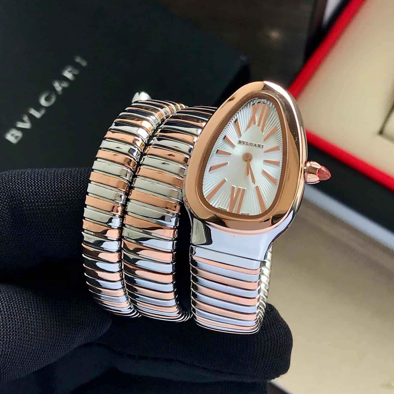 Bvlgari Serpenti Tubogas White Dial Premiums Women’s s Watch - Therealtime