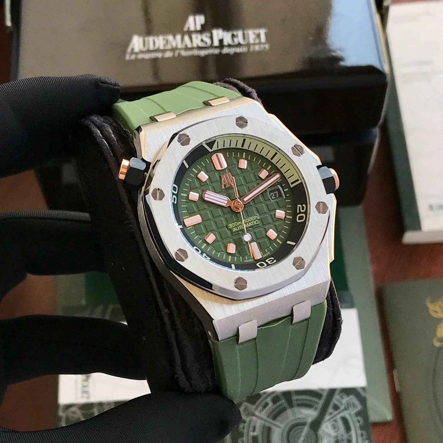 Audemars Piguet Royal Oak Offshore Khaki Green Dial Automatic Mens Watch