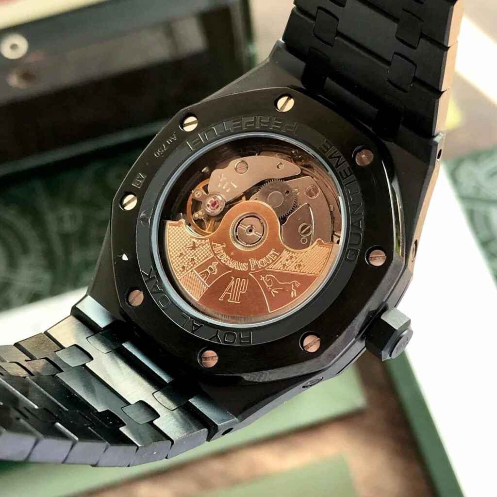 Audemars Piguet Royal Oak Perpetual Calendar Ultra Thin Black Blue Dial Automatic Mens Watch
