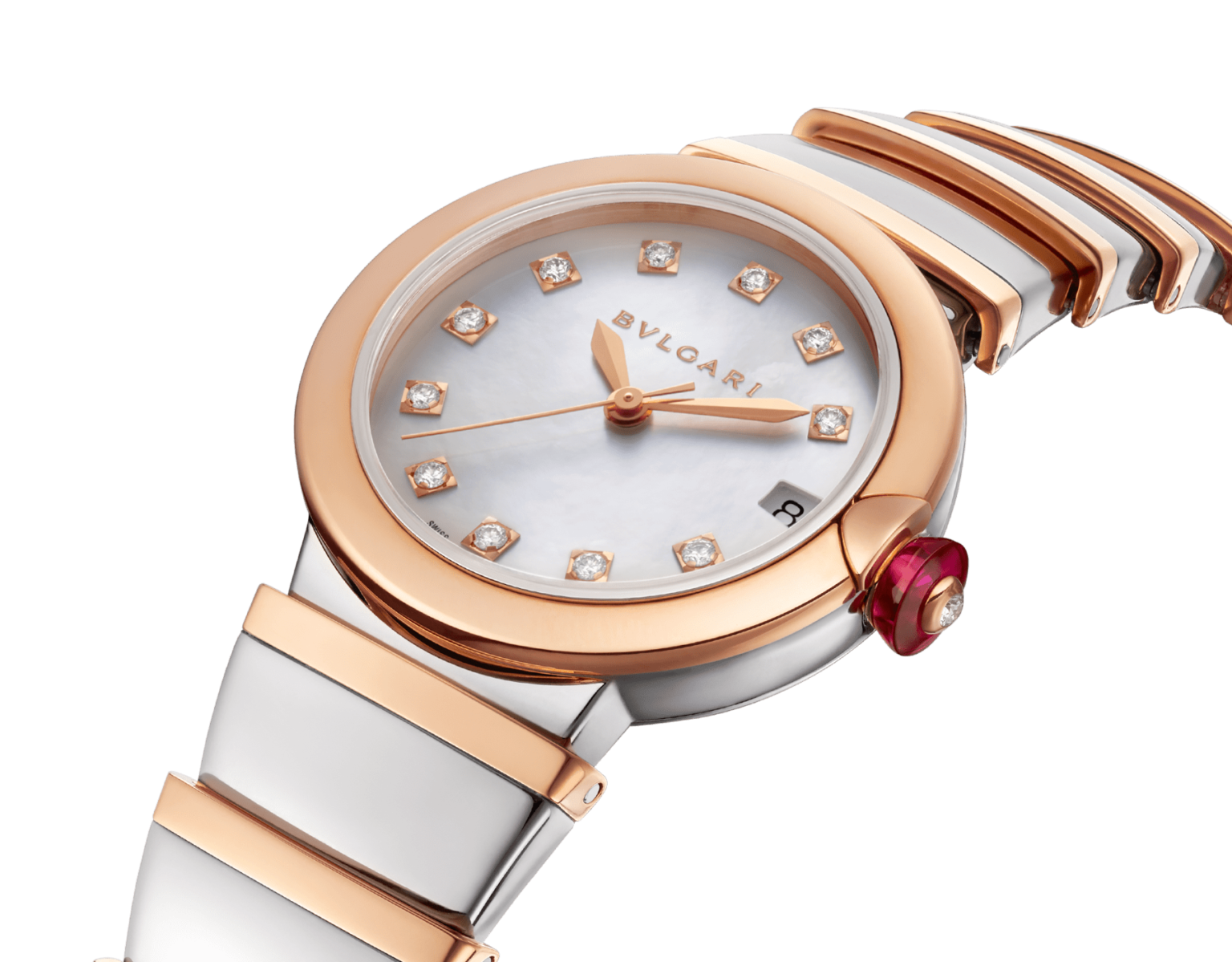 Bvlgari Lvcea White Mother of Pearl Dial Premium Womens Watch - Therealtime