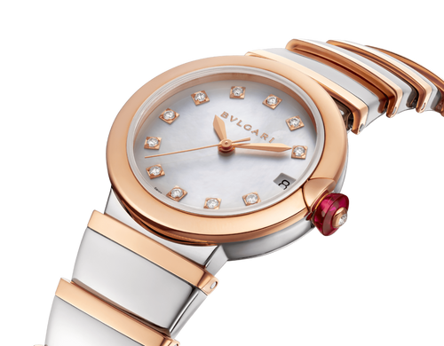 Bvlgari Lvcea White Mother of Pearl Dial Premium Womens Watch - Therealtime