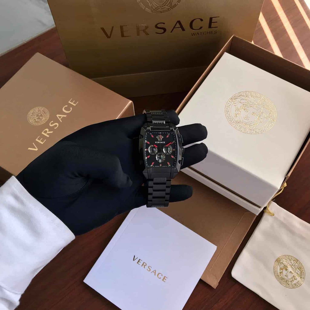 VERSACE VE6H00623 Black Chronograph Stainless Steel Men’s Watch