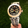 Versace 8538G Stainless Steel Black Japanese Mens Watch