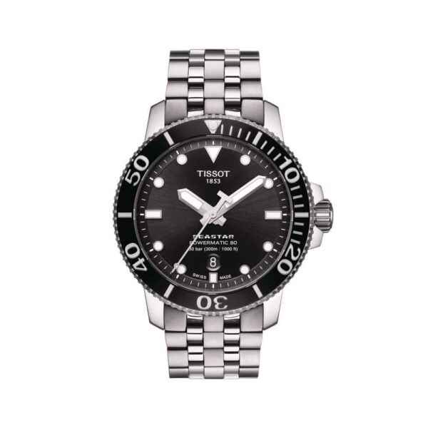 Tissot Seastat Poweromatic 80 Silver Black Dial Automatic Men’s Watch