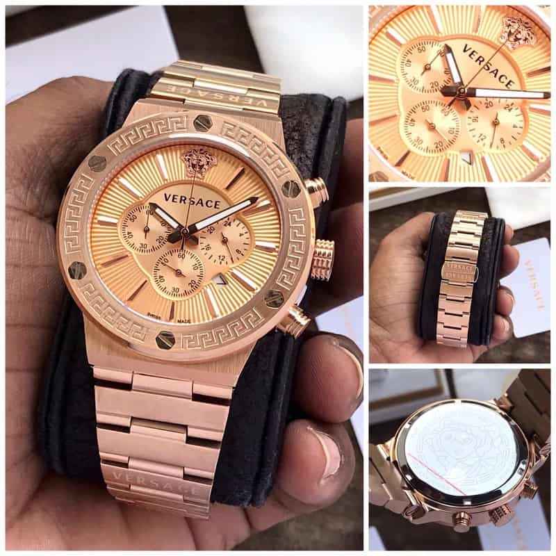 VERSACE Chronograph VEZ900421 Rosegold Dial Men Watch
