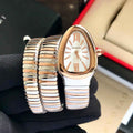 Bvlgari Serpenti Tubogas White Dial Premiums Women’s s Watch - Therealtime