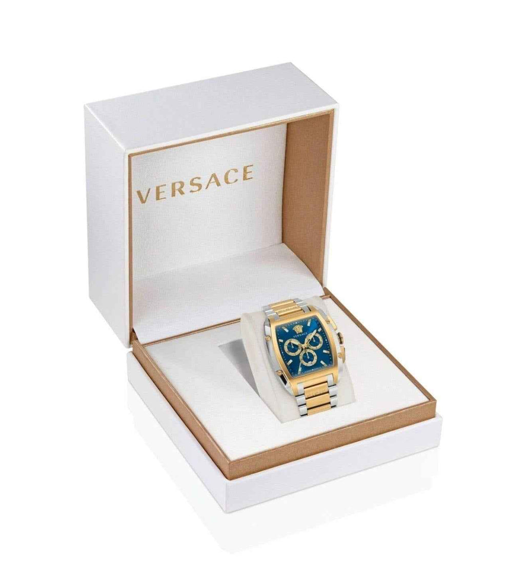 Versace VE6H00723 Two Tone Blue Dial Japanese Quartz Mens Watch