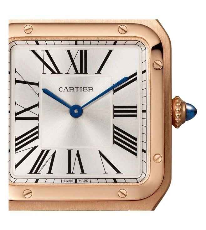 Cartier De Santos Dumont Premium RoseGold White Dial Unisex Watch - Therealtime