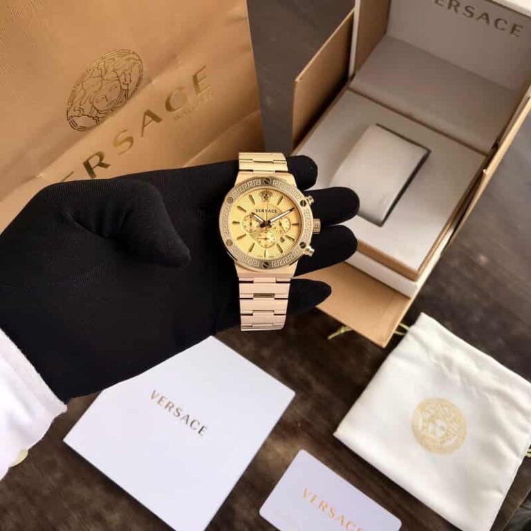 VERSACE Chronograph Yellow Gold Color Dial Men Watch VEZ900421