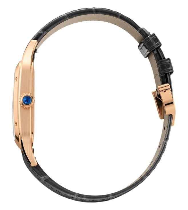 Cartier De Santos Dumont Premium RoseGold White Dial Unisex Watch - Therealtime