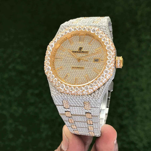 Audemars Piguet Royal Oak OffShore Ice Out Full Diamond Body Swiss ETA Automatic Mens Watch