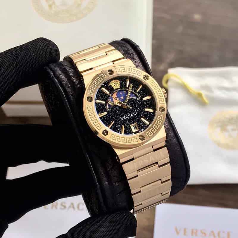 VERSACE VE7G00323 Greca Logo Moonph Full gold Analog Womens Watch