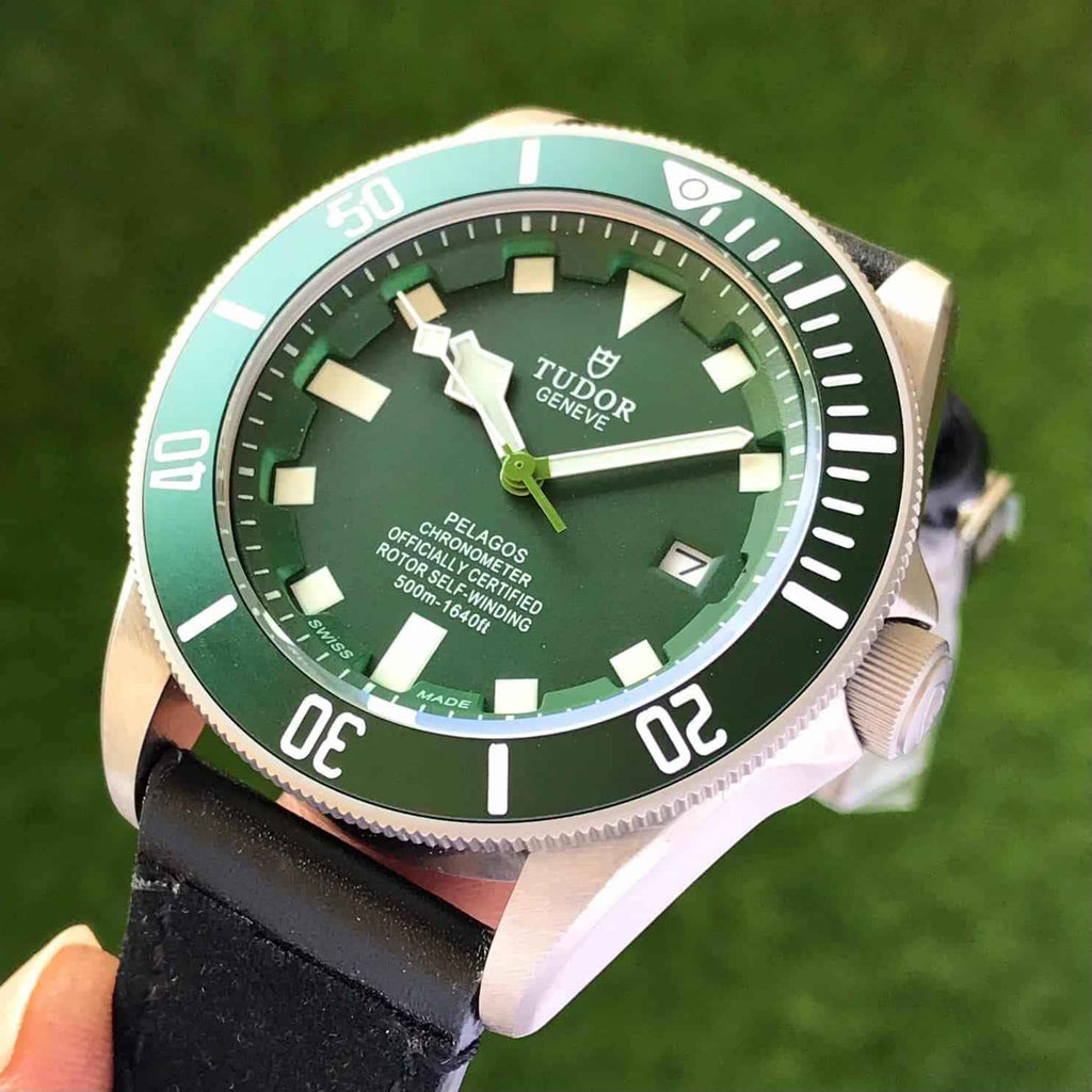 Tudor Pelagos Japanese Automatic Green Dial Mens Watch
