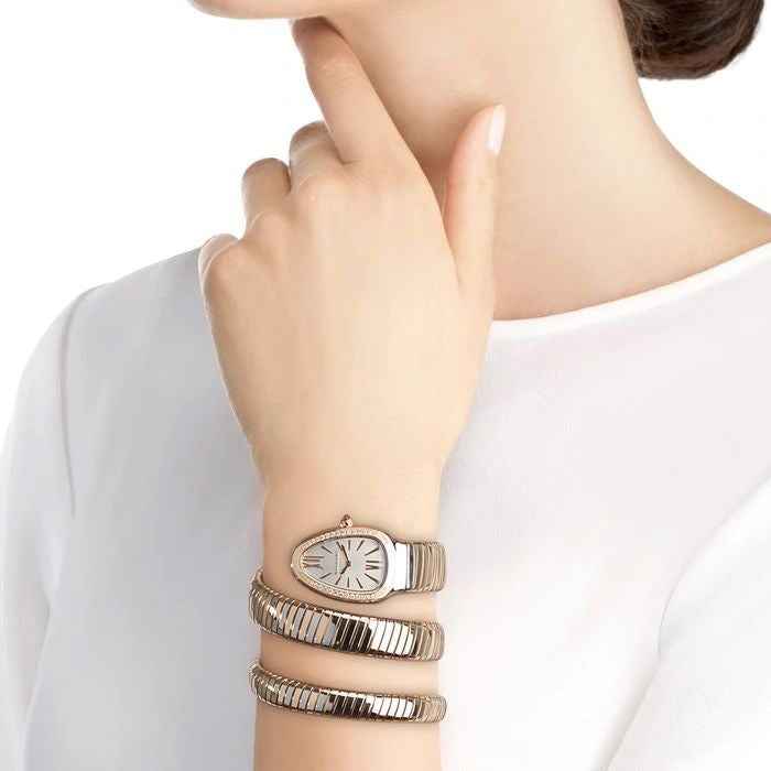Bvlgari Serpenti Tubogas White Dial Premiums Women’s s Watch - Therealtime